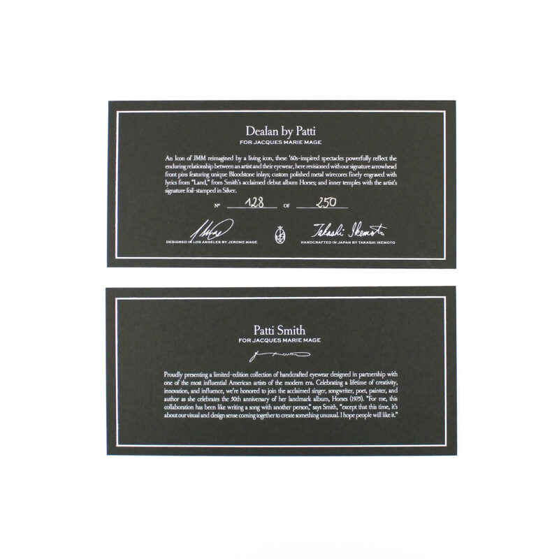 Patti Smith for Jacques Marie Mage Dealan